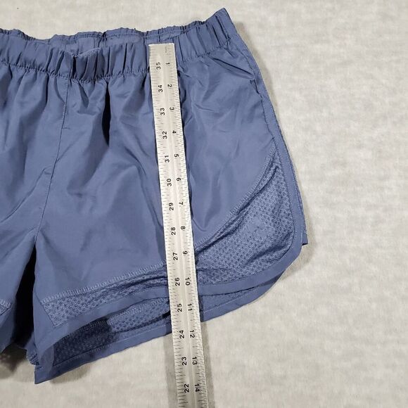 adidas Shorts Womens Large Blue Mesh Running Training Elastic Waist Drawstring - Picture 4 of 9